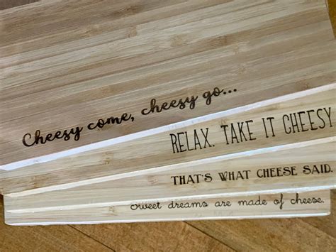 Cheesy Pun Engraved Bamboo Charcuterie Boards Puns Cutting Etsy