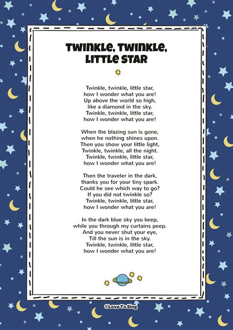 Listen to a traditional children's nursery rhyme about a star. Twinkle Twinkle Little Star | Kids Video Song with FREE ...
