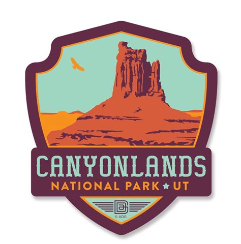 Canyonlands Emblem Wooden Magnet American Made