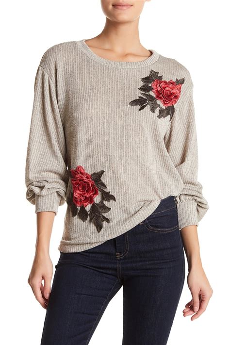 Embroidered Sweatshirt By Pleione On Nordstromrack Embroidered