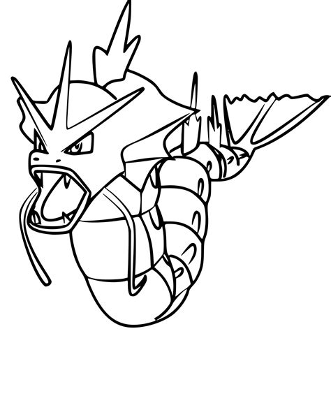 Coloriage Leviator Pokemon Go à Imprimer