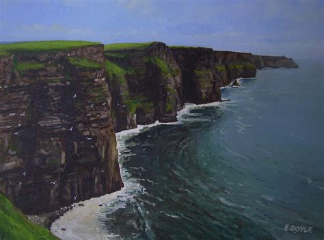 The Wonderful Cliffs Of Moher Painting By Eamon Doyle