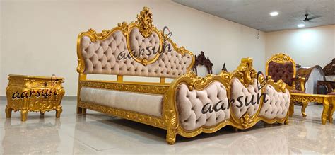 Metallic Gold Bed Luxury Bedroom Furniture Yt 259
