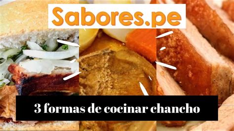 La carne de cerdo es muy fácil de cocinar, para conseguir que quede en su punto justo vamos a daros algunos consejos muy prácticos. 3 formas de cocinar chancho/cerdo/puerco - Sabores.pe ...