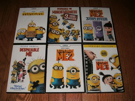 Despicable Me Trilogy Minions Bonus On DVD 1 2 3 2 Minions