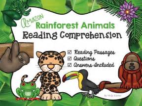 Amazon Rainforest Animals Reading Comprehension Teaching Resources