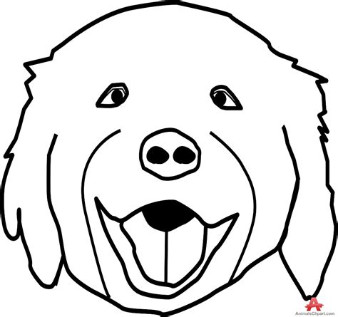 Dog Face Clipart Black And White Free Download On Clipartmag