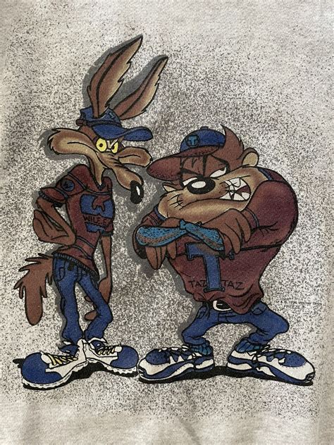 Vintage Looney Toons Taz And Wile E Coyote Baseball Sw Gem