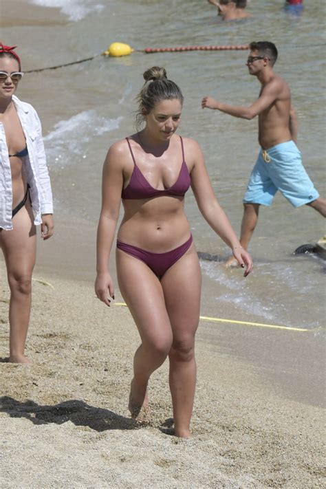 Olympia Valance Enjoys The Beach In Greece With Friends