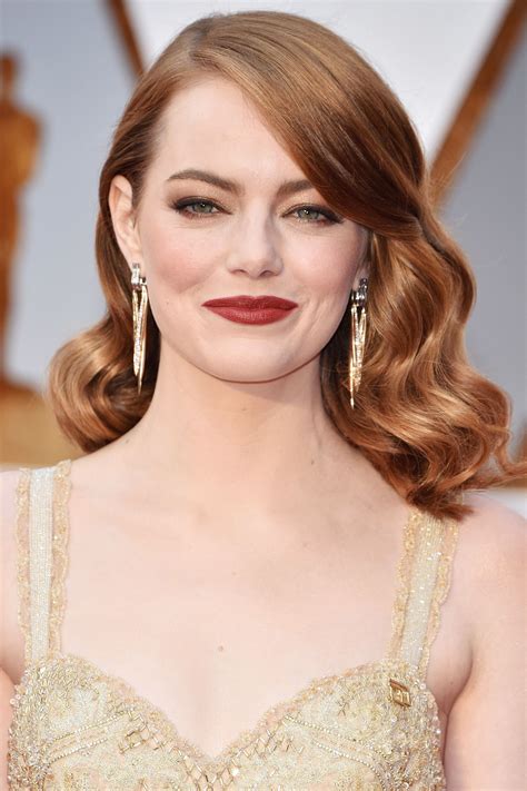 Emma Stone Oscar Hairstyles Hairstyles For Round