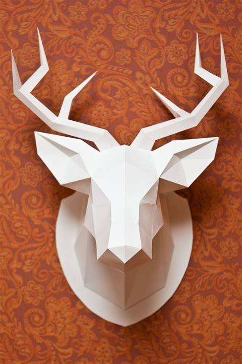 9free Deer Head Papercraft Template Anmarie337