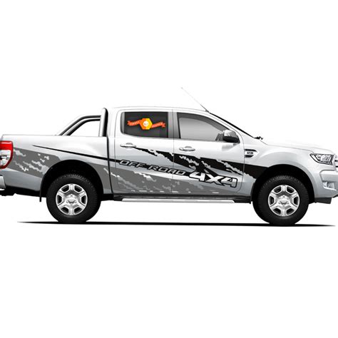 Pair Vinyl Decals Stickers 4x4 Tacoma Toyota Trd Off Road Truck Side