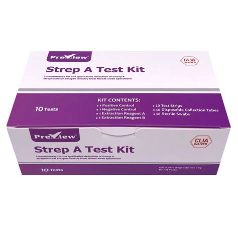 Buy Preview Rapid Strep A Throat Test Kit Throat Testing At Home