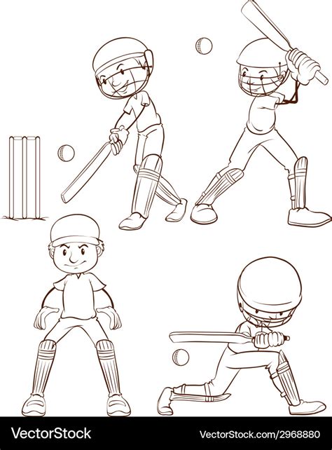 Cricket Drawing Easy