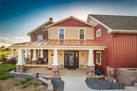 Durapon 70 is available in a wide variety of colors, including metallic and exotic finishes, the use of mica pigments in the metallic. Building Showcase: Farmhouse with Copper Penny Porch Roof ...
