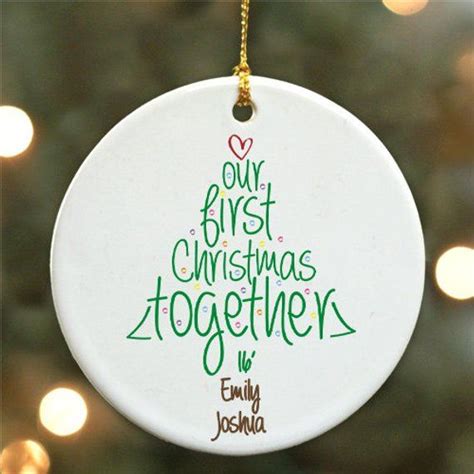 Our First Christmas Together Ceramic Ornament Personalized With Names