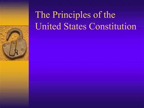 Ppt The Principles Of The United States Constitution Powerpoint