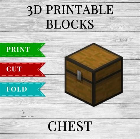 Chest Minecraft Chest Printable Papercraft Template