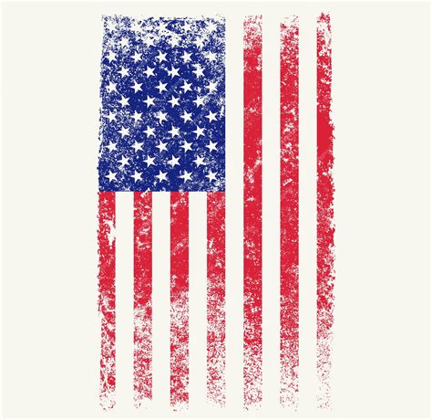 Premium Vector Old Grunge American Flag