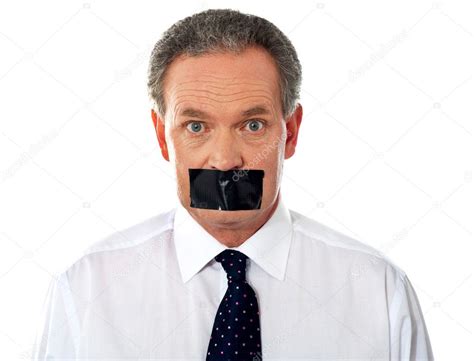 Businessman With Taped Mouth — Stock Photo © Stockyimages 10618775