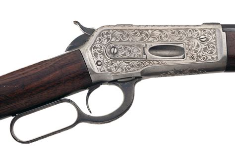 Custom Engraved Winchester Model 1886 Lever Action Rifle