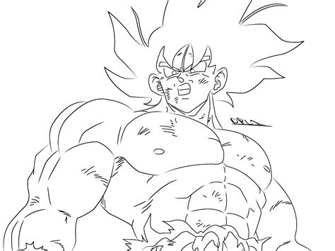 Super Saiyan Goku Coloring Pages Dibujo De Goku P Ginas Para