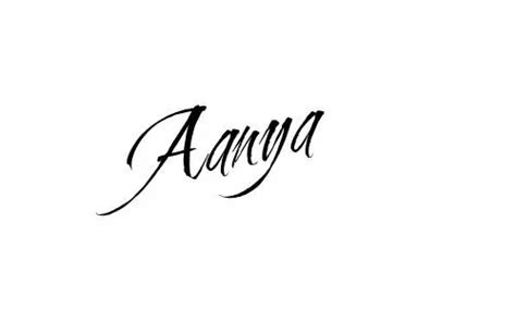 Aanya In Cursive 97 Name Signature Ideas ⚡