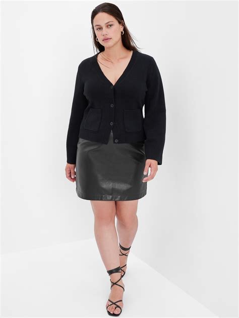 Faux Leather Mini Skirt Gap