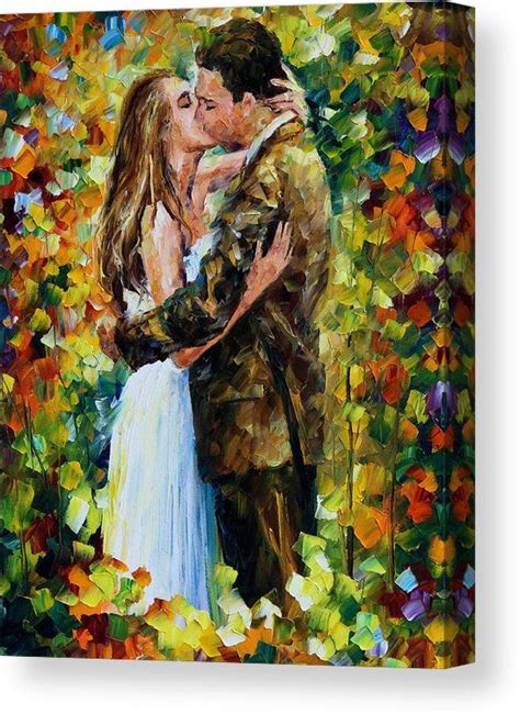 Kiss In The Woods Canvas Print Canvas Art By Leonid Afremov Oil