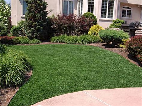 Fake Grass Modesto, California Landscape Design, Small ... A front yard landscaping full of grass may seem like.