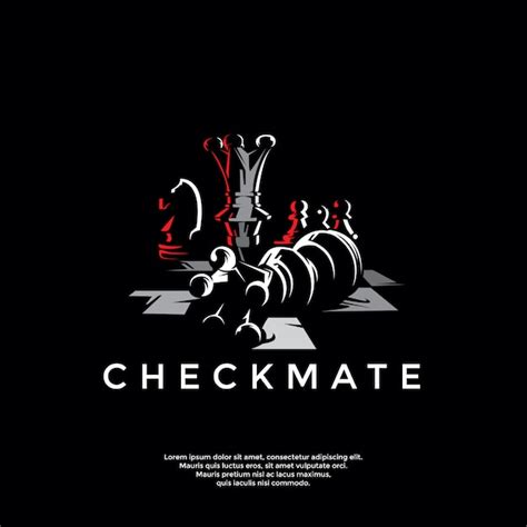 Checkmate Chess Logo Template Premium Vector