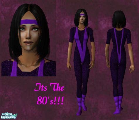 The Sims Resource The Kats Its The 80s Aerobic Outfir V3