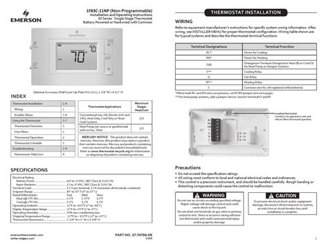 5 Wire Emerson Thermostat Wiring Diagram