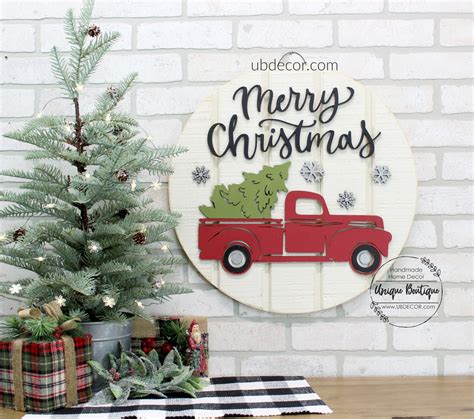 Top 99 Christmas Decor Red Truck Items Featuring The Iconic Holiday Symbol
