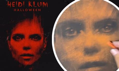 heidi klum the queen of halloween teases her 2023 costume with creepy horror movie poster