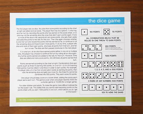 The Dice Game Fun And Easy Game For Kids And Adults Its Always Autumn