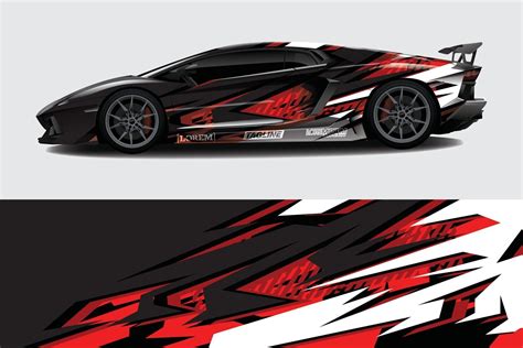 Car Wrap Graphic Racing Abstract Background For Wrap And Vinyl Sticker
