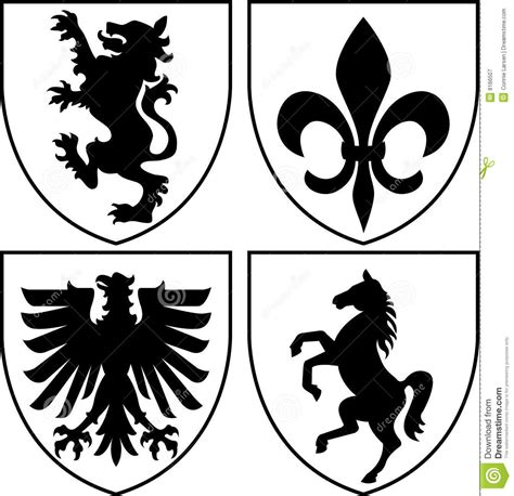 Heraldic Crests Coat Of Arms Eps Royalty Free Stock Photography