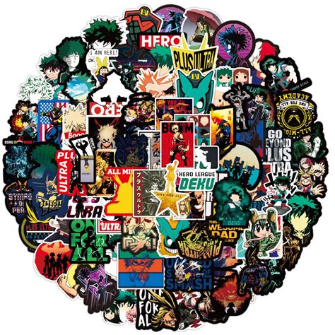 Buy Anime Stickers 100pcs My Hero Academia Demon Slayer Sticker Cartoon