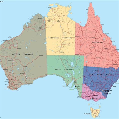 Australia Political Map Order And Download Australia Political Map