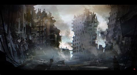 Aftermath Dmitry Vishnevsky Artwork Abstract Artwork Concept Art