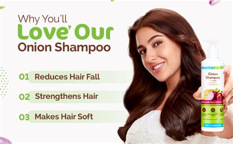 Mamaearth Onion Shampoo For Hair Growth And Hair Fall Control With