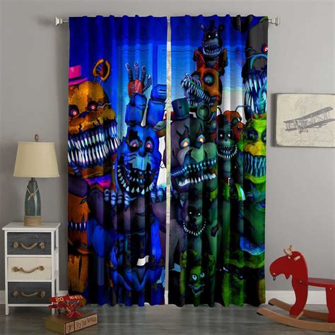 3d Printed Five Nights At Freddys Custom Living Room Curtains