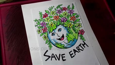 You can edit any of drawings via our online image editor before downloading. How to Draw Save Earth / Save Environment Poster Drawing ...