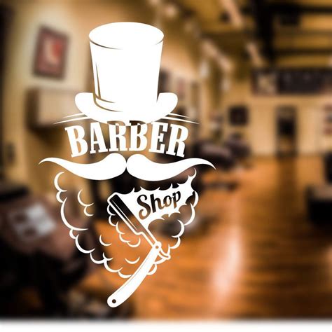 Man Barber Shop Sticker Name Chop Bread Decal Haircut Shavers Posters