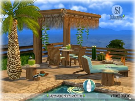 The Sims Resource Tropics Outdoor By Simcredible • Sims 4 Downloads