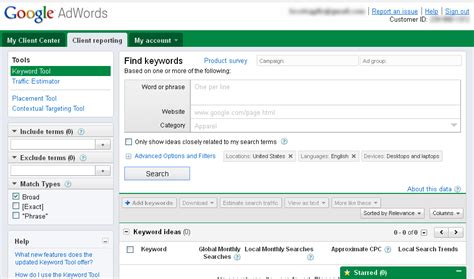 Use the seo keyword tool to generate a list of relevant google keyword suggestions and synonyms related to your keyword. Google AdWords Keyword Tool Update: Adds New Features ...