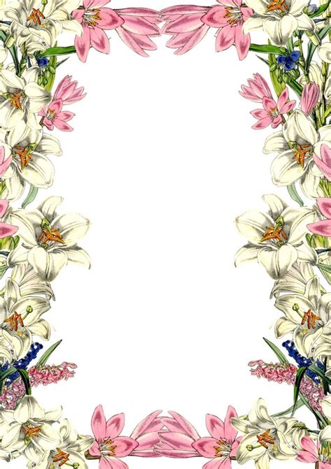 Vintag Flower Border - Clipartion.com
