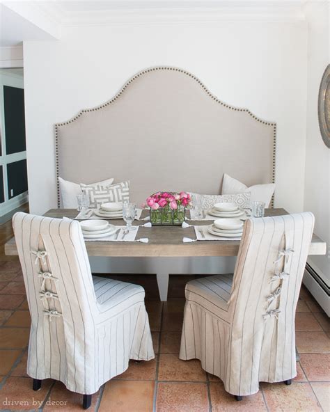 The most common dining chair. Tie Back and Corseted Slipcovers: A Fun Way to Dress Up ...