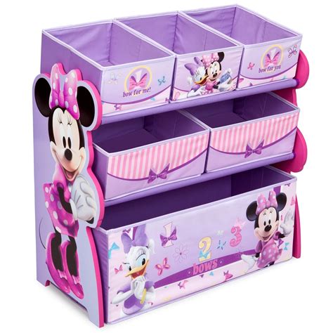 Delta Children Minnie Mouse Wooden Sling Multi Bin Toy Storage